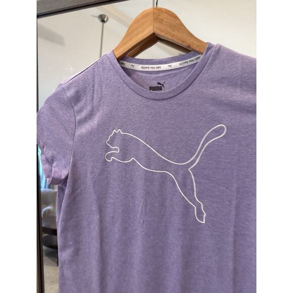 Puma T Shirt Women's Size Small Lavender Short Sleeve Logo - Picture 3 of 5